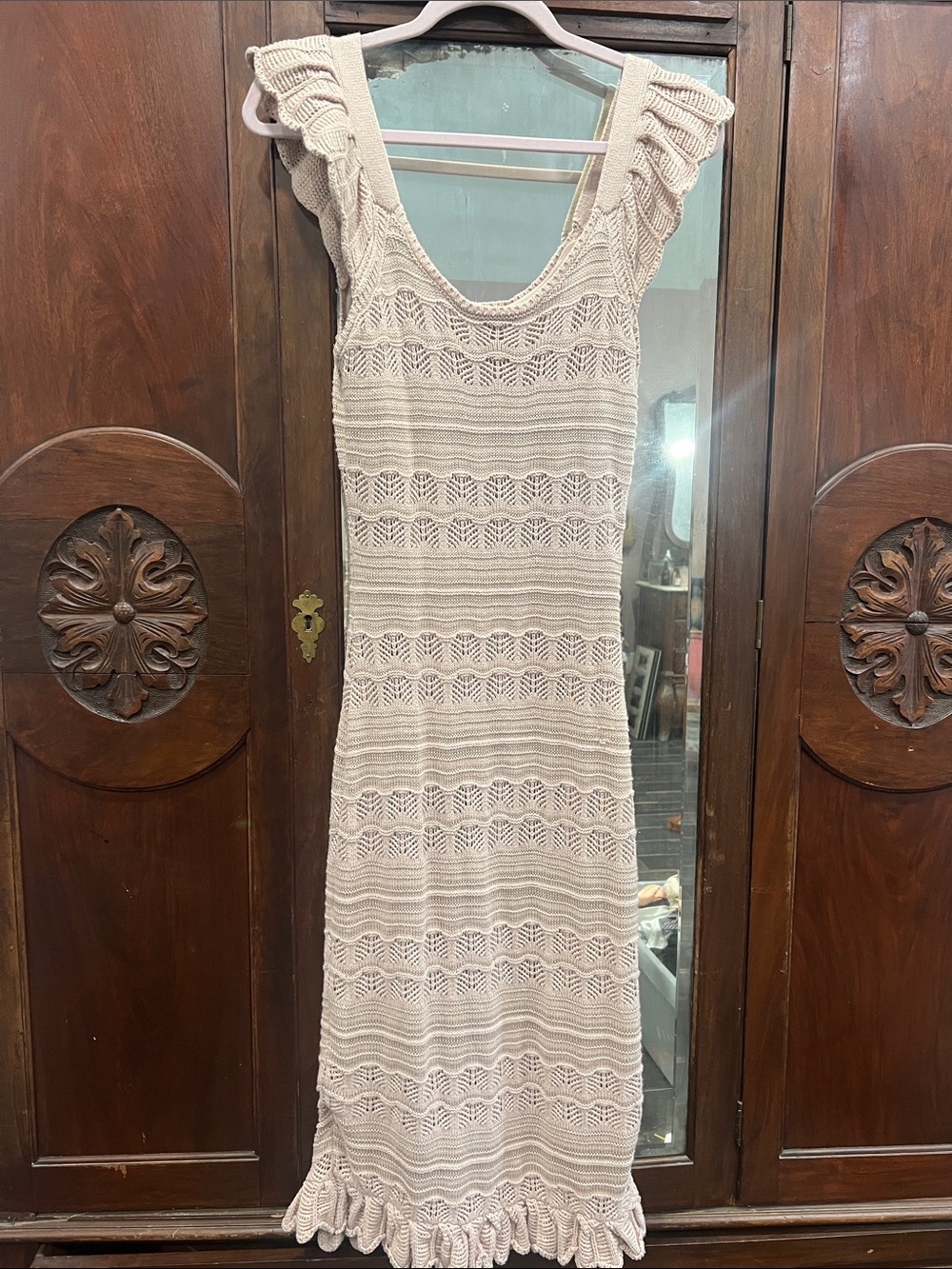 Blush Color Crochet Dress